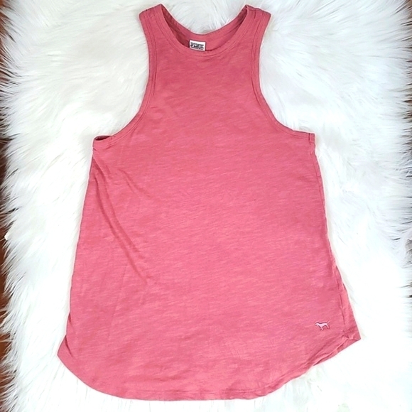 2016 Victoria's Secret PINK Dusty Pink Sleepwear Chunky Tank Top Womens Sz XS - Picture 1 of 13